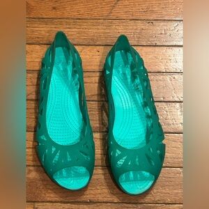 Crocs Women’s Adrina Peep Toe Tropical Teal Size W 8